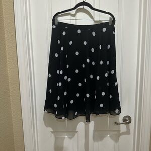 Premise Black and White Polka Dot Skater Skirt